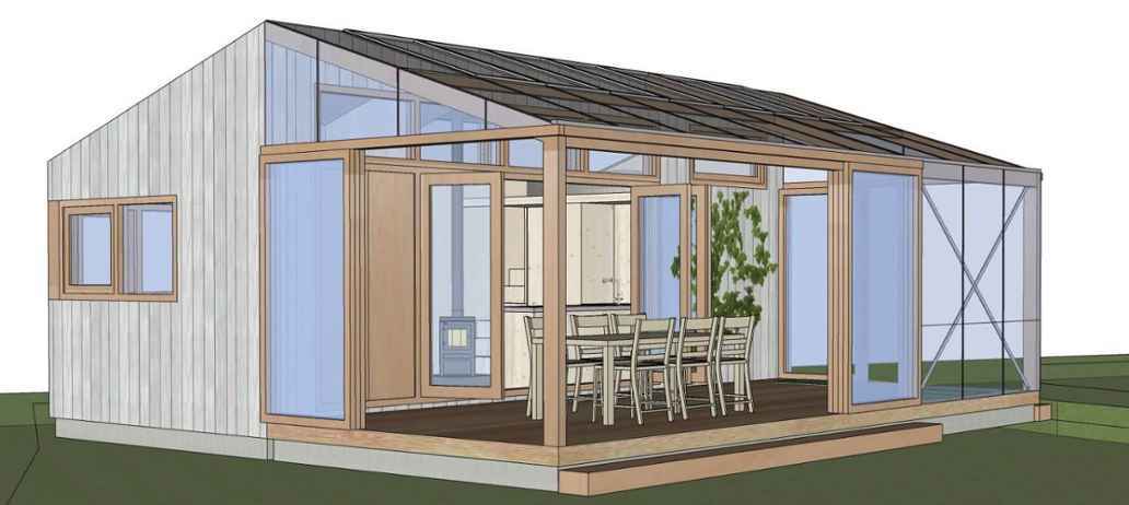 Het ontwerp van Marjoleins nieuwe tiny house